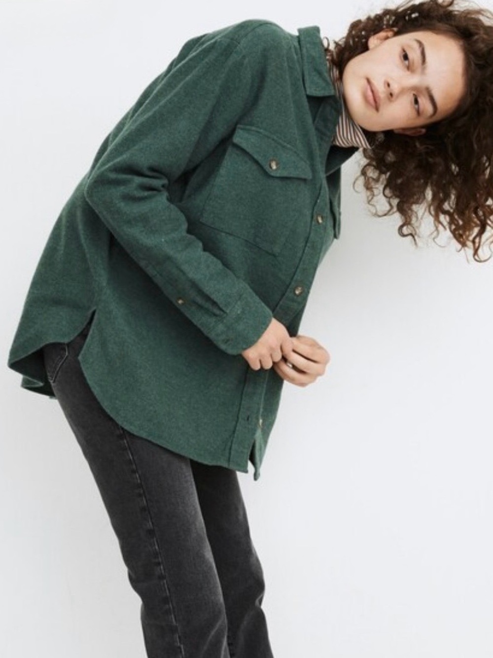 Madewell Flap-Pocket Oversized Ex-Boyfriend Shirt